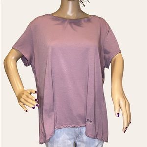 Under Armour UA Heat Gear Stretchy Open Back Tee Shirt T-Shirt Oversized VGC